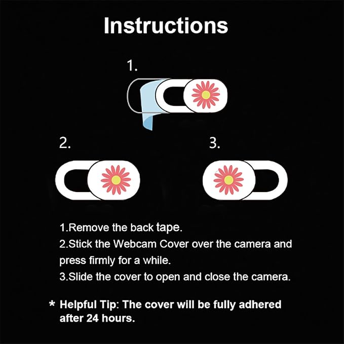 Laptop Camera Cover Slide Cute Ultra Thin Webcam Cover Phone Camera Blocker to - Image 5