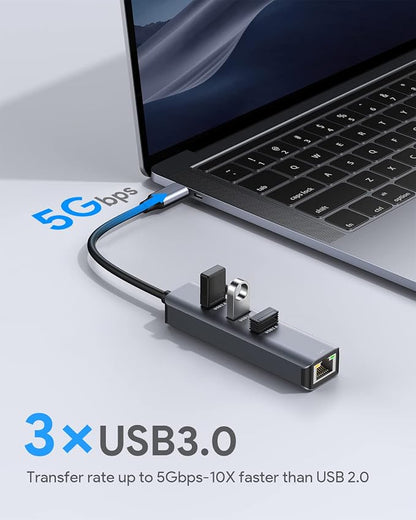USB C to Ethernet Adapter, Vilcome RJ45 to USB C Thunderbolt 3/Type-C Gigabit - Image 4