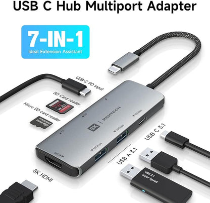RSHTECH USB C Hub 7-in-1 Multiport Adapter - Image 6