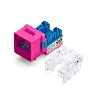 trueCABLE Cat6A Keystone Jack, Unshielded, 90 Degree Punch-Down, UL Listed by trueCABLE