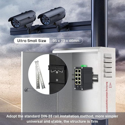 Industrial 8 Ports Managed PoE Fiber Switch Gigabit Web Management Switch - Image 5