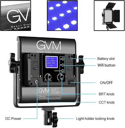 GVM RGB LED Video Lighting Kit, 800D Studio Video Lights - Image 5