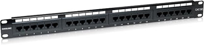 Intellinet 24 Port Cat5e Network Patch Panel Wall Mount– 1U Rack Height - Image 2