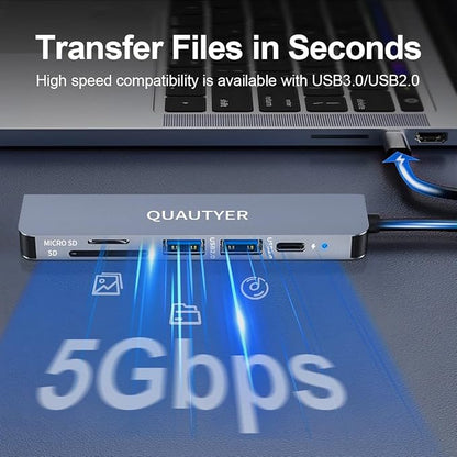 USB C Hub Multiport Adapter Dongle - Image 7