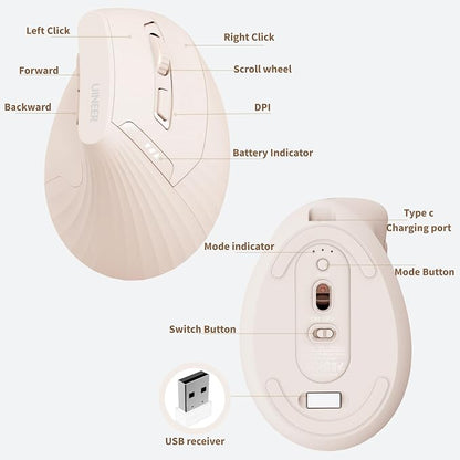 Vertical Mouse Wireless, Rechargeable - Image 6