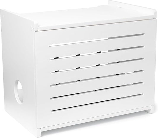 Wooden WiFi Router Storage Box by Unknown