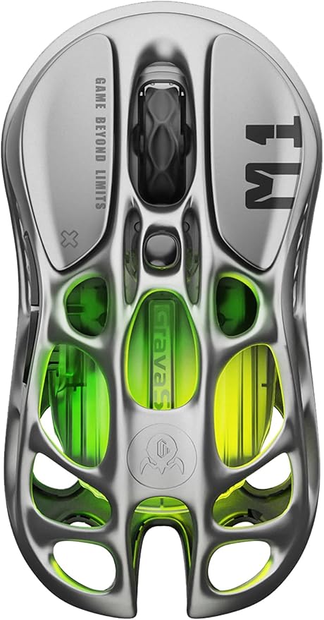 GravaStar Wireless Gaming Mice Mercury M1 Pro, Lightweight Magnesium Alloy by GravaStar