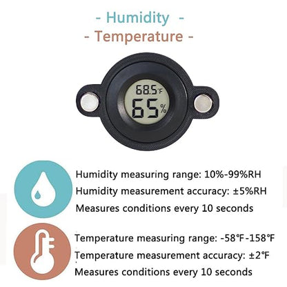 2 Pcs Magnetic Jumping Spider Enclosure Thermometer and Humidity Gauge - Image 5