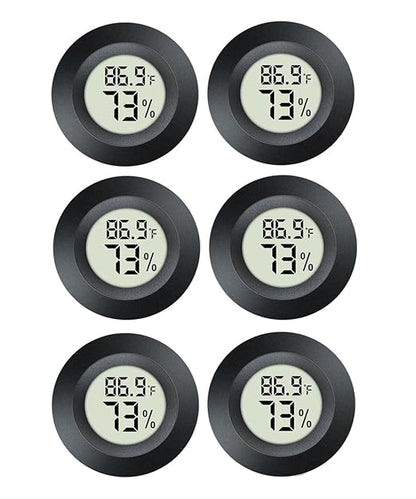 JEDEW 6 Pack Hygrometer Thermometer Digital Humidity Meter Indoor/Outdoor by JEDEW