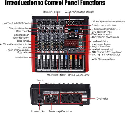 TF600 6-Channel Professional Mixer - Image 8