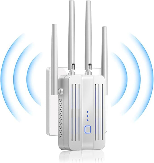 WiFi Extender Signal Booster for Home: WiFi Repeater Long Range Up to 9995 Sq. by PMOODSK