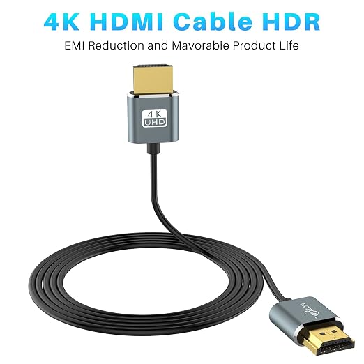 Twozoh Flexible & Slim HDMI Cable 1.6FT 2 Pack, Ultra Thin HDMI Cord Supports - Image 5