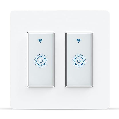 Milfra Smart Switch, Smart Light Touch Switch 2 Gang, Double Smart WiFi Light by Milfraoffersyouasmarthome