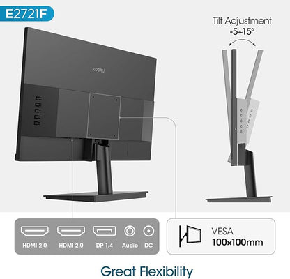 KOORUI 27 Inch QHD IPS Ultra-Thin Computer Gaming Monitor, 100Hz Refresh Rate - Image 7