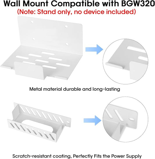 Metal Wall Mount for AT&T Fiber BGW320+Power Bricks Mount Holder Kit, Designed - Image 2