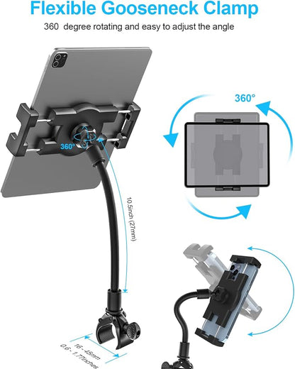 woleyi Gooseneck Tablet Holder for Spin Bike, Peloton Tablet Mount Exercise - Image 4