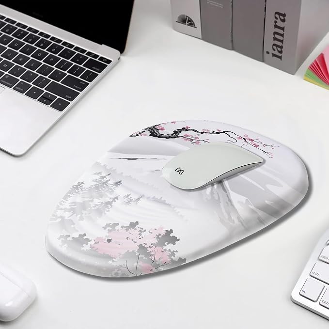 Ergonomic Mouse Pad with Wrist Support, Japanese Sakura Mouse Pad Wrist Rest - Image 2
