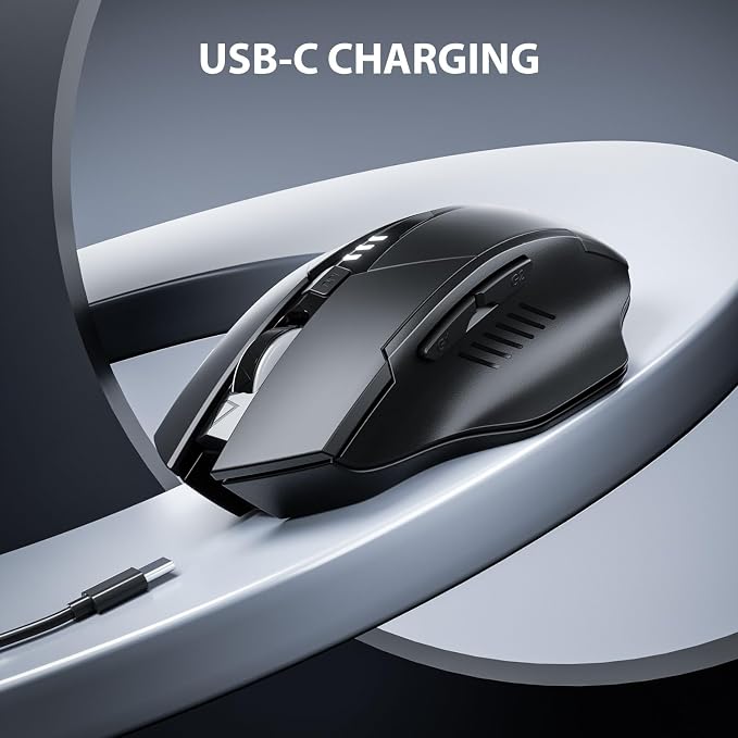INPHIC Multi-Device Bluetooth Mouse, Upgraded Visible Battery, 2400 DPI - Image 6