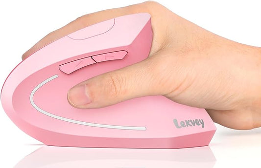 Lekvey Ergonomic Mouse, Vertical Wireless Mouse, Rechargeable 2.4 GHz USB by Lekvey