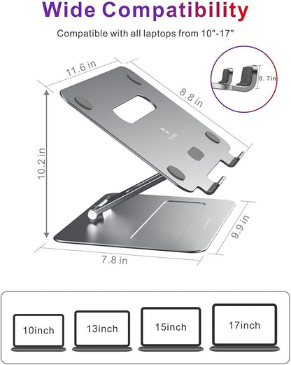 Adjustable MacBook Stand for Desk | Ergonomic Aluminum Laptop Riser - Image 6