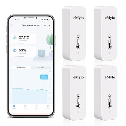 eMylo WiFi Thermometer Hygrometer, Wireless Indoor Temperature Humidity Sensor by eMylo
