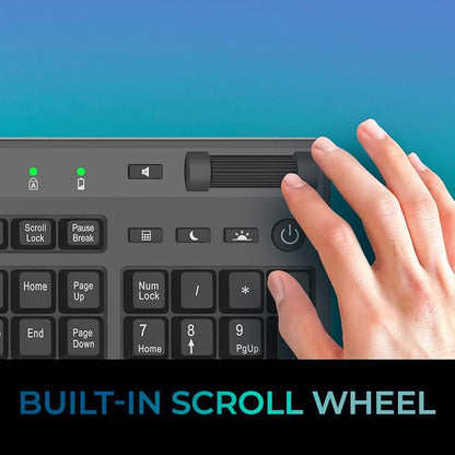 ADESSO Wireless Keyboard with Touchpad 104 Key Full Size USB Dongle Receiver - Image 4