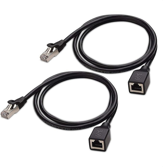 Cable Matters 10Gbps 2-Pack Shielded Cat 6 Ethernet Extension Cable - 3ft by CableMatters