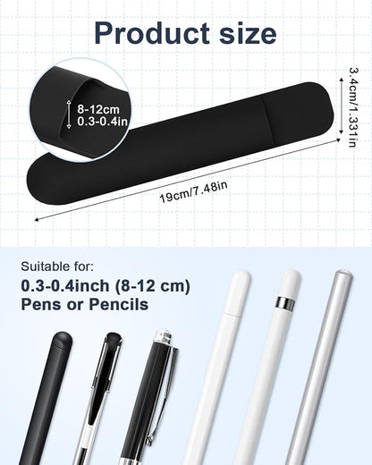 eZAKKA Silicone Pencil Holder For Most Pens, 7.8 inch Self-Adhesive Stick To - Image 2