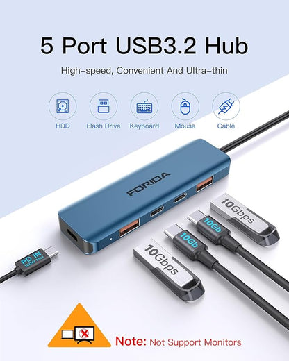 USB C Hub, 10Gbps USB 3.1 Adapter - Image 5