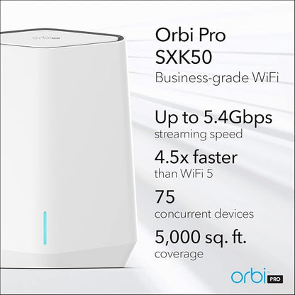 NETGEAR Orbi Pro WiFi 6 Tri-Band Mesh System, Router - Image 2