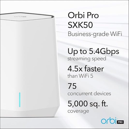 NETGEAR Orbi Pro WiFi 6 Tri-Band Mesh System, Router - Image 2
