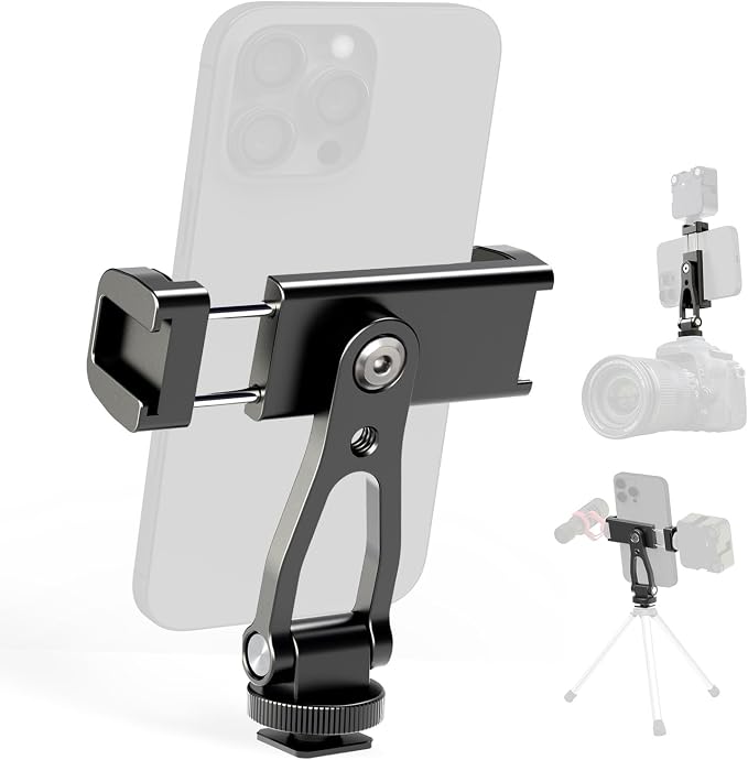 All Metal Phone Tripod Mount, 360° Rotation Tripod Phone Mount - Image 8