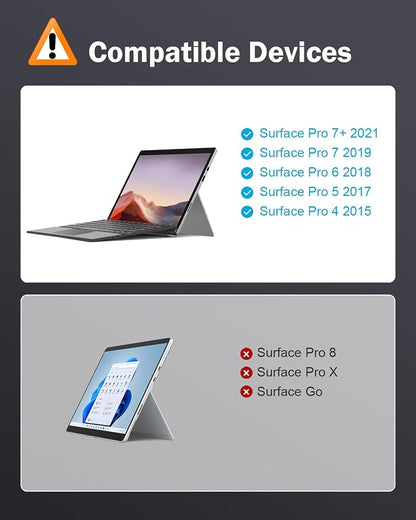 MoKo Microsoft Surface Pro 7/Pro 6/Surface Pro 5/Pro 4/Pro 3 Type Cover - Image 2