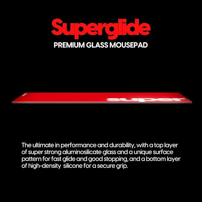 Pulsar - Superglide Premium Glass Mouse Pad XXL ALUMINO-Silicate Glass Surface - Image 2
