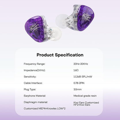 Linsoul Kiwi Ears Orchestra Lite Performance Custom 8BA in-Ear Monitor IEM - Image 4