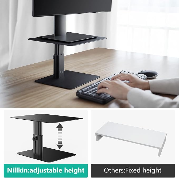 Nillkin Monitor Stand for Desk, Adjustable Height Computer Monitor Stand - Image 2