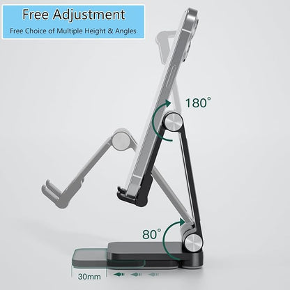 Folding Cell Phone Stand, Laptop Stand, Adjustable Height and Angle Foldable - Image 4
