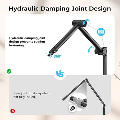 SmallRig Overhead 3-Section Desktop Camera Bracket, Damping Boom Arm Desk Mount - Image 2