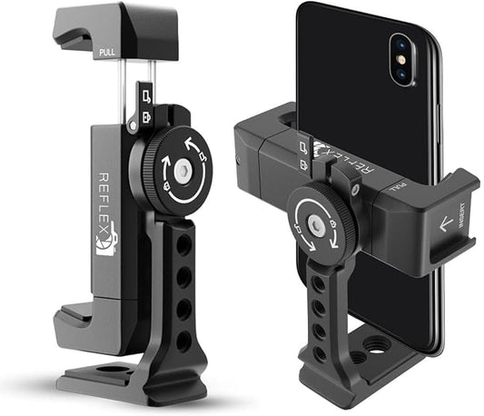 REFLEX CAMERA Metal Mobile Phone Tripod Mount, 360° Rotatable by ReflexCamera