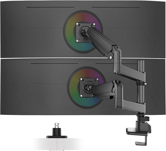 Dual Monitor Arm for 13-49 Inch Ultrawide Screens, Heavy Duty Monitor Mount for by Ergounion