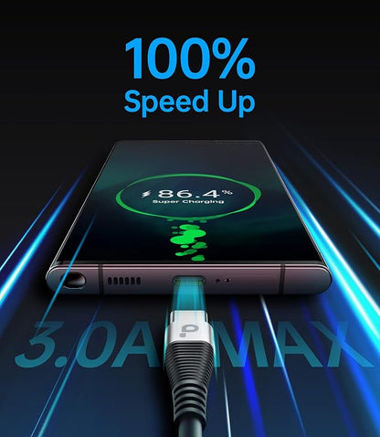 USB Type C Coiled Cable Fast Charging, Short USB A to USB C Charge Cable - Image 2