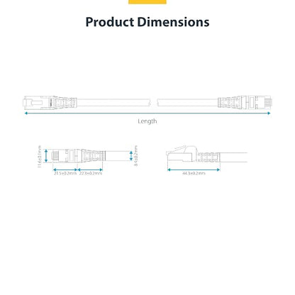 StarTech.com 15ft White CAT8 Ethernet Cable, Snagless RJ45, 100W PoE++ - Image 6