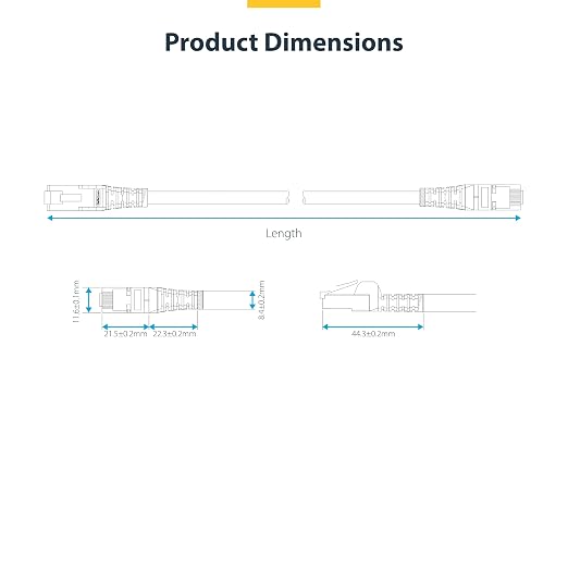 StarTech.com 6ft White CAT8 Ethernet Cable, Snagless RJ45, 100W PoE++, 26AWG - Image 6