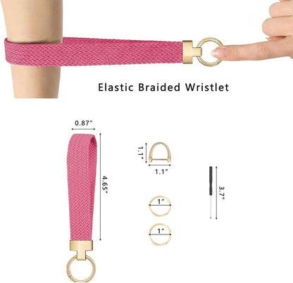 Weixiltc Keychain Wristlet for Women, Elastic Woven Lanyard - Image 6