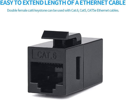 100 Pack Rj45 Coupler Cat6 Cat 6 Cat 5 Cat5 Cat5e Keystone Jack Network Cable - Image 4