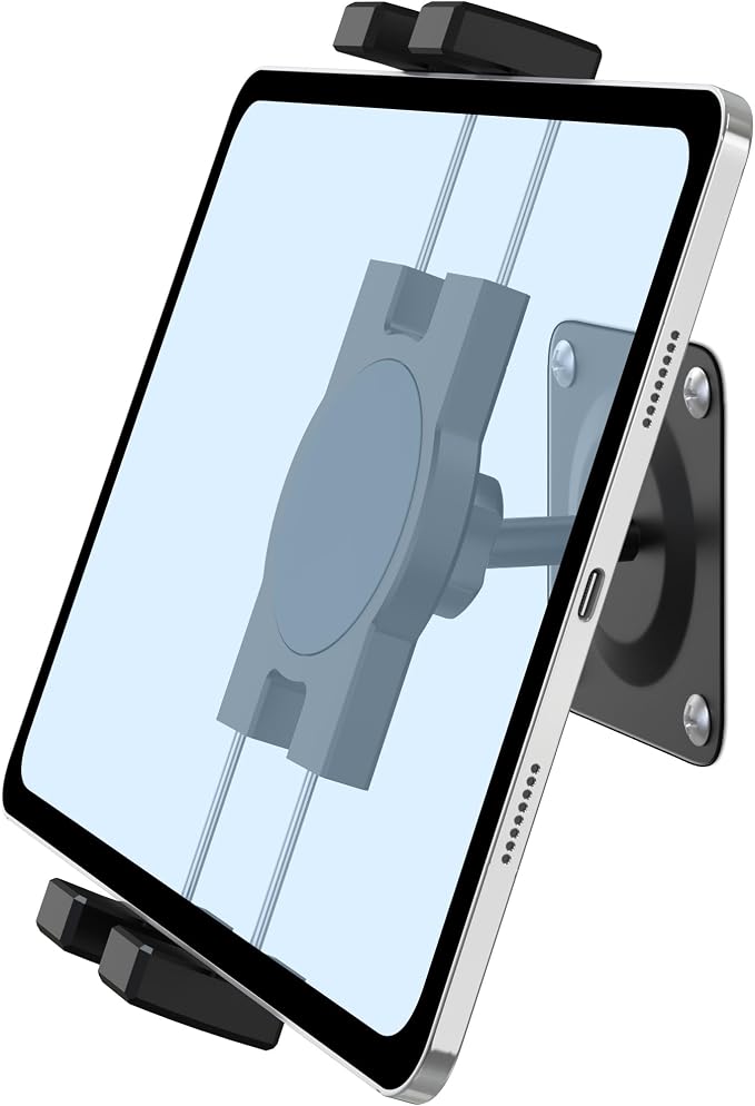 iPad Wall Mount, Universal 360° Rotating Tablet Wall Mount Holder, Phone Holder by Keuvirya