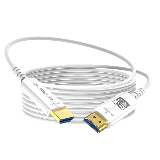 8K Fiber Optic HDMI Cable 80 FT, 8K@60Hz 4K@240Hz, Thin Extra Long HDMI Cable by DGHUMEN