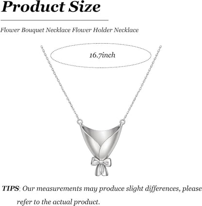 Wearable Flower Vase Necklace for Women, DIY Flower Bouquet Pendant Floral - Image 6