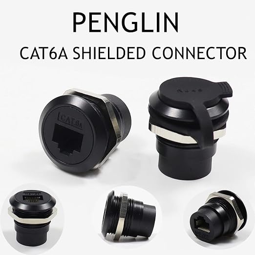 PENGLIN 5PCS Waterproof RJ45 Panel Mount Connector, RJ45 CAT6A/6/5E Shielded - Image 2
