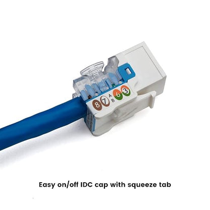 trueCABLE Cat6A Keystone Jack, Unshielded, 90 Degree Punch-Down, UL Listed - Image 5